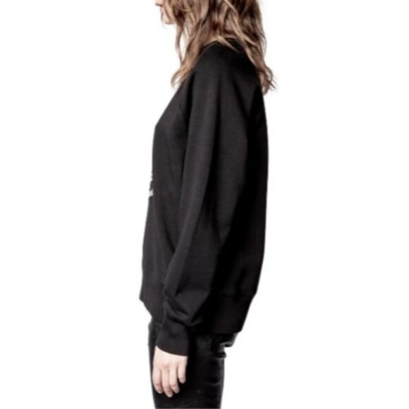 Zadig & Voltaire Upper Brode Skull Sweatshirt Pullover Top Oversized M 273864 - Picture 2 of 7